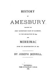 History of Amesbury by Joseph Merrill