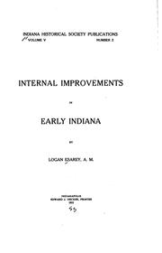 Cover of: Internal improvements in early Indiana