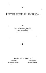 Cover of: A little tour in America by S. Reynolds Hole
