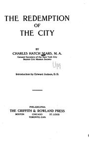 Cover of: The redemption of the city by Charles Hatch Sears