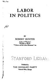 Cover of: Labor in politics