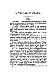 Extracts from the diary of Christopher Marshall by Christopher Marshall