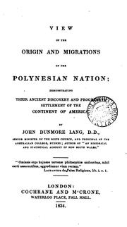 Cover of: View of the origin and migrations of the Polynesian nation by 