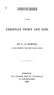 Cover of: Discourses on the Christian spirit and life