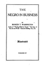 Cover of: The Negro in business
