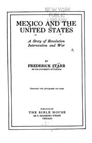 Cover of: Mexico and the United States by Frederick Starr