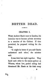 Cover of: Better dead by J. M. Barrie