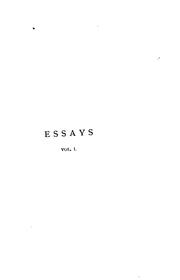 Cover of: Essays, theological and literary by by Richard Holt Hutton.