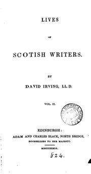 Cover of: Lives of Scotish writers