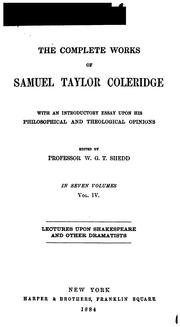 Cover of: The complete works of Samuel Taylor Coleridge by Samuel Taylor Coleridge