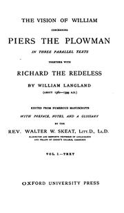 Cover of: The vision of William concerning Piers the Plowman in three parallel texts by William Langland