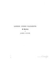 Cover of: A Svrvay of London by John Stow