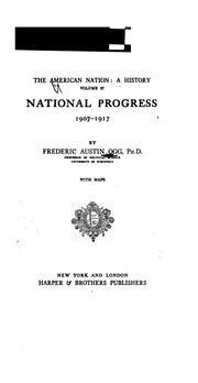 Cover of: National progress, 1907-1917