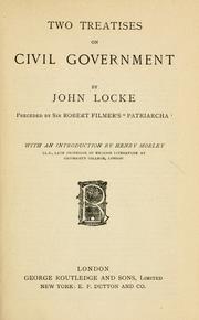 Cover of: Two treatises on civil government by John Locke