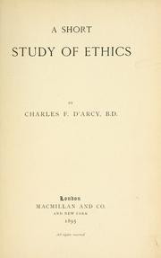 Cover of: A short study of ethics