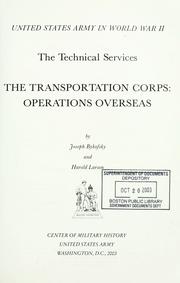 Cover of: The Transportation Corps: operations overseas