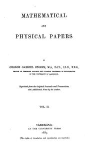 cover of Mathematical and physical papers