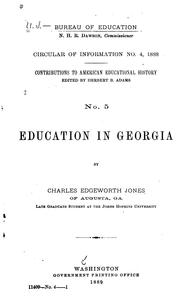 Cover of: Education in Georgia | 