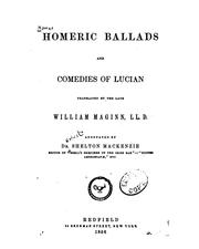 Cover of: Homeric ballads and comedies of Lucian