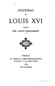 Cover of: Journal de Louis XVI