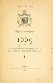 Cover of: 1559: pages d'histoire universitaire, reunies a l'occasion du jubile.