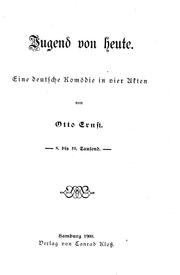 Cover of: Jugend von heute by Otto Ernst Schmidt