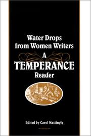 Cover of: Water Drops from Women Writers: A Temperance Reader