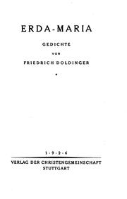 Cover of: Erda-Maria: Gedichte