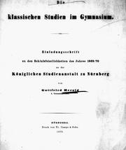 Die klassischen Studien im Gymnasium