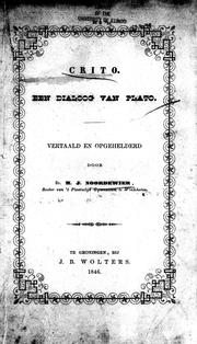 Cover of: Crito by Πλάτων