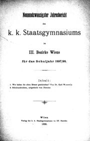 Wie haben die alten Römer geschrieben? by Carl Wessely