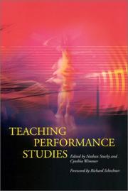 Cover of: Teaching performance studies