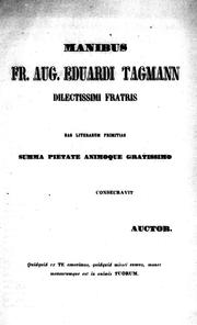 Cover of: Disputationis de codicibus mss. atque editionibus vett. Taciti Germaniae particula I: dissertatio quam ...