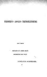 Cover of: De causa finali Aristotelea by scripsit Gustavus Schneider.
