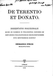 De Terentio et Donato by Erdmann Struck