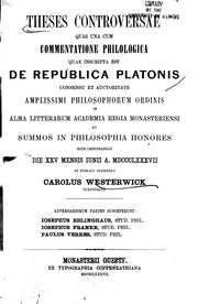 Cover of: De Republica Platonis commentatio