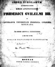 Cover of: [De Plauti Trinummo] by Friedrich Wilhelm Ritschl