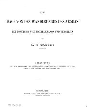 Cover of: Die Sage von den Wanderungen des Aeneas bei Dionysios von Halikarnasos und Vergilius by von Dr. E. Wörner.