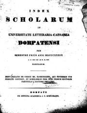 Cover of: Notatio de codice ms. Hamburgerensi, qui Odysseam cum scholiis continet et scholiorum inde nunc primum editorum particula I