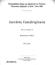 Anecdota cantabrigiensia.