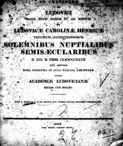 Cover of: De coelibum apud veteres populos conditione commentatio I