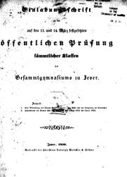 Cover of: Zur Lehre von der Congruenz im Lateinischen