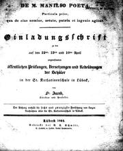 Cover of: De M. Manilio poeta by Johann Friedrich Jacob