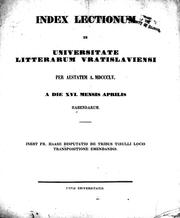 Cover of: Fr. Haasii disputatio de tribus Tibulli locis transpositione emendandis by Friedrich Haase