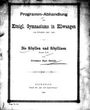 Cover of: Die Sibyllen und Sibyllinen.