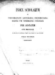 Cover of: [Spicileg. emendat. ad indicem rerum ab Augusto gestarum] by Theodor Bergk