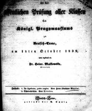 Cover of: De Agathone poëta tragico by vom Oberlehrer Martini.