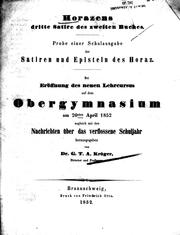 Cover of: Dritte Satire des zweiten Buches by Horace