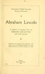 Cover of: Abraham Lincoln. by Abraham Lincoln