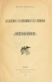 Cover of: Accademia filodrammatica romana: memorie